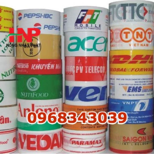 Băng keo vàng in logo